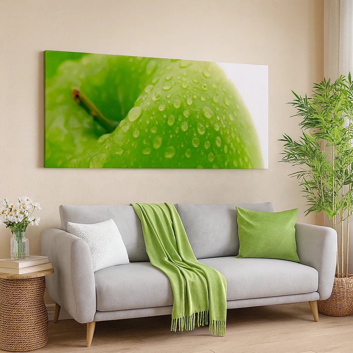 Bild auf Leinwand - Leinwandbild - Grüne kühle Frische - 30x30 cm