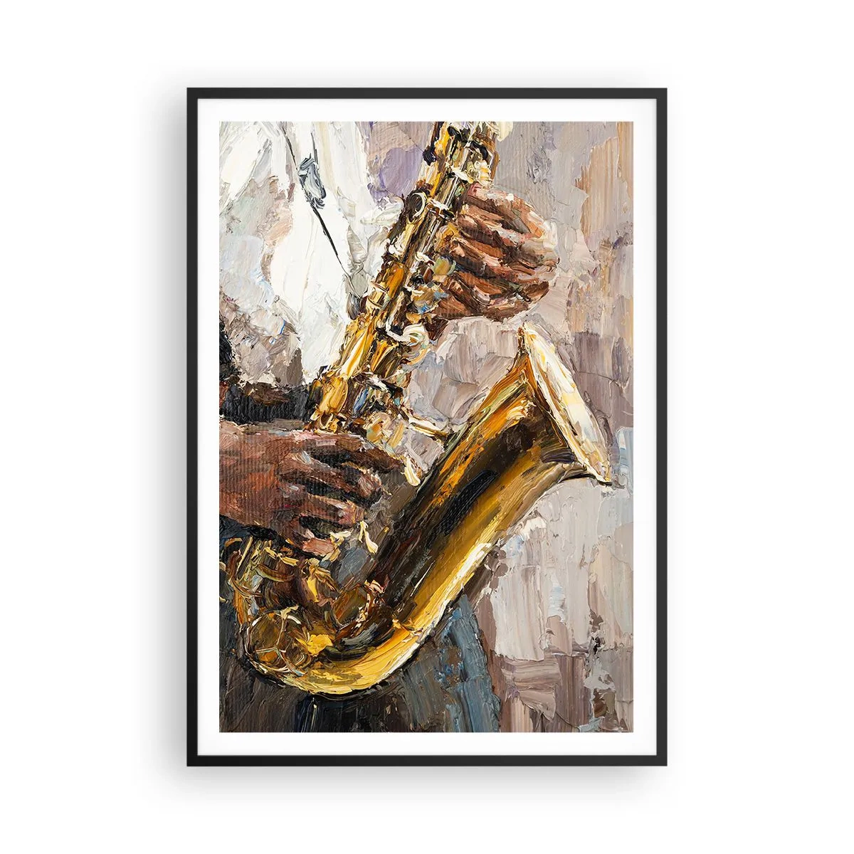 Poster in einem schwarzem Rahmen - Zeit fürs Solo - 70x100 cm