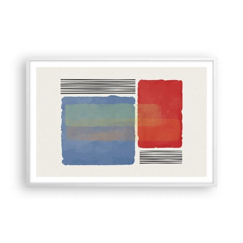 Poster in einem weißen Rahmen - Der Geist und der Buchstabe der Geometrie - 91x61 cm