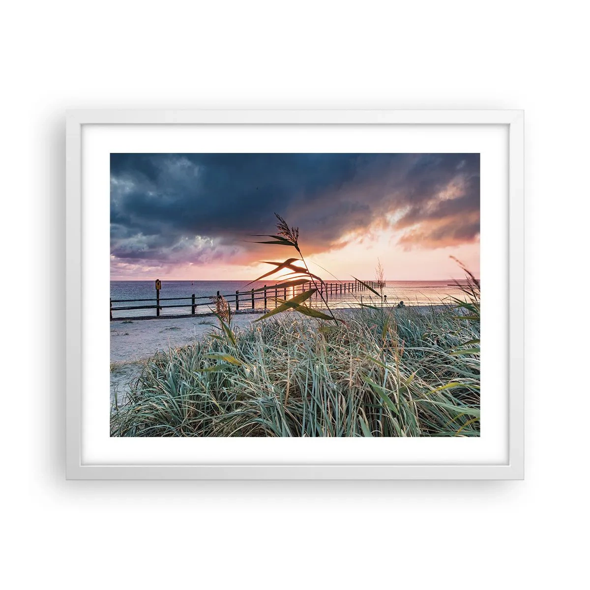 Poster in einem weißen Rahmen - Es vergeht nicht mit dem Wind - 50x40 cm