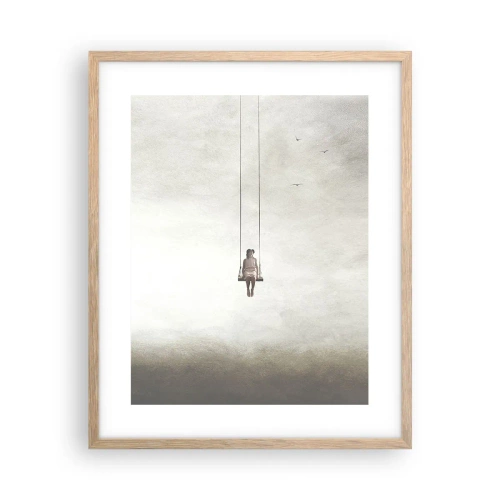 Poster in einem Rahmen aus heller Eiche - Ein Kind in uns - 40x50 cm