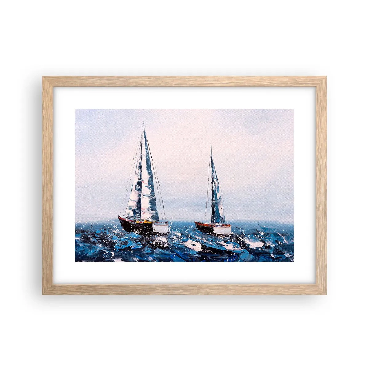 Poster in einem Rahmen aus heller Eiche - Bruderschaft des Windes - 40x30 cm