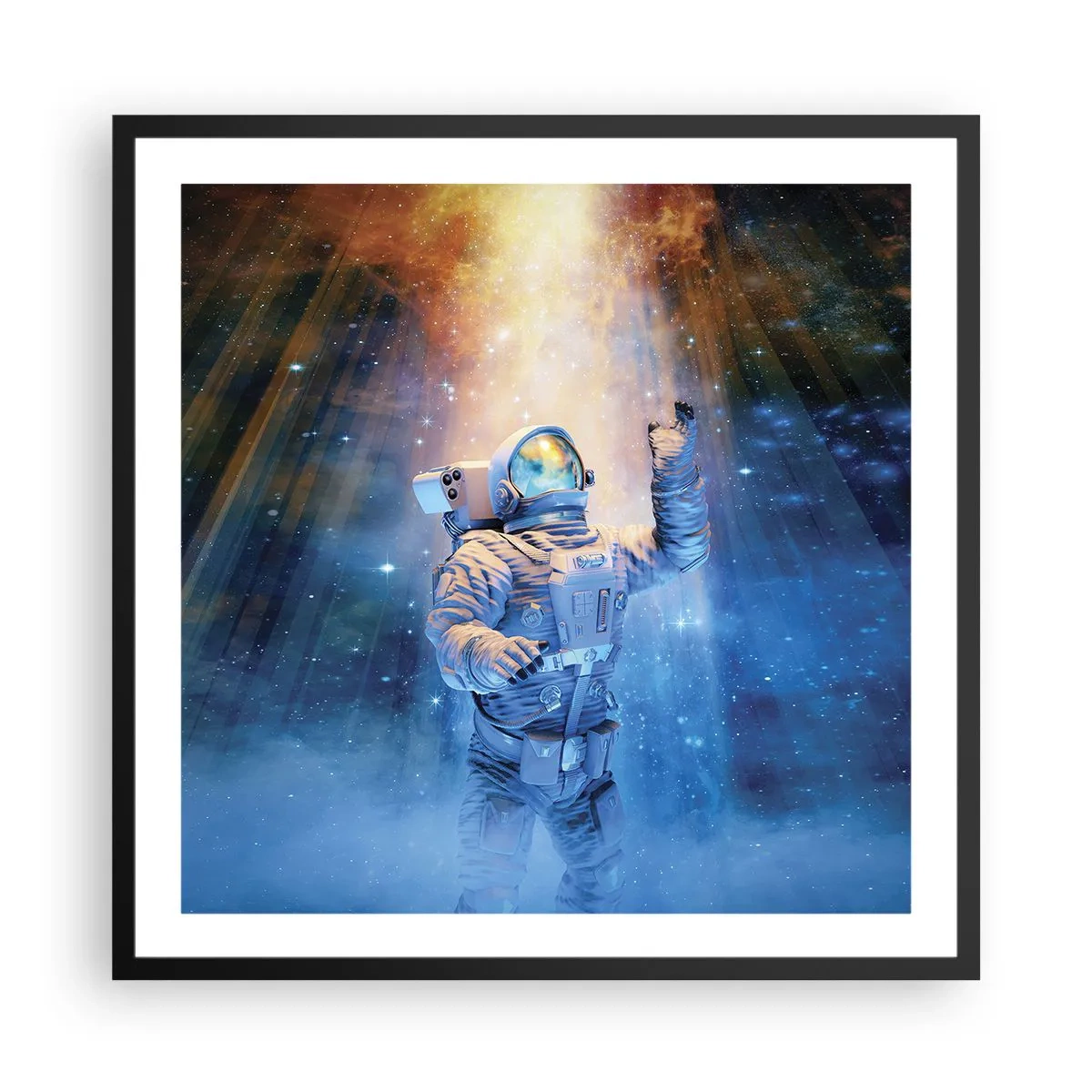 Poster in einem schwarzem Rahmen - Endlich am Ende - 60x60 cm