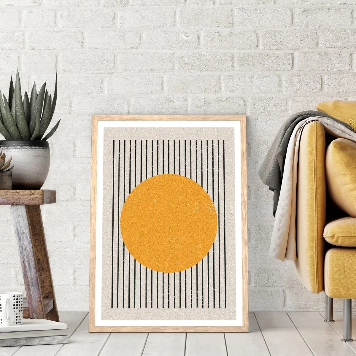 Poster in einem Rahmen aus heller Eiche - Die Kraft der Einfachheit - 30x40 cm