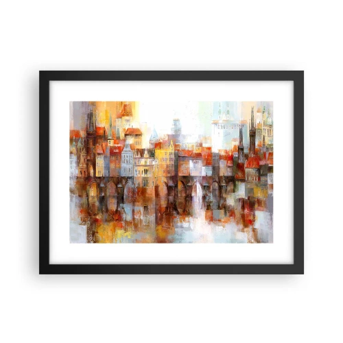 Poster in einem schwarzem Rahmen - Schön ist es auch unter der Brücke - 40x30 cm