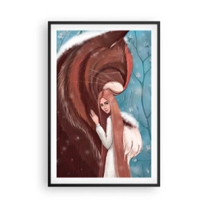 Poster in einem schwarzem Rahmen - Willkommen im Märchen - 61x91 cm