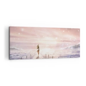 Bild auf Leinwand - Leinwandbild - Im Licht eines Traums - 100x40 cm