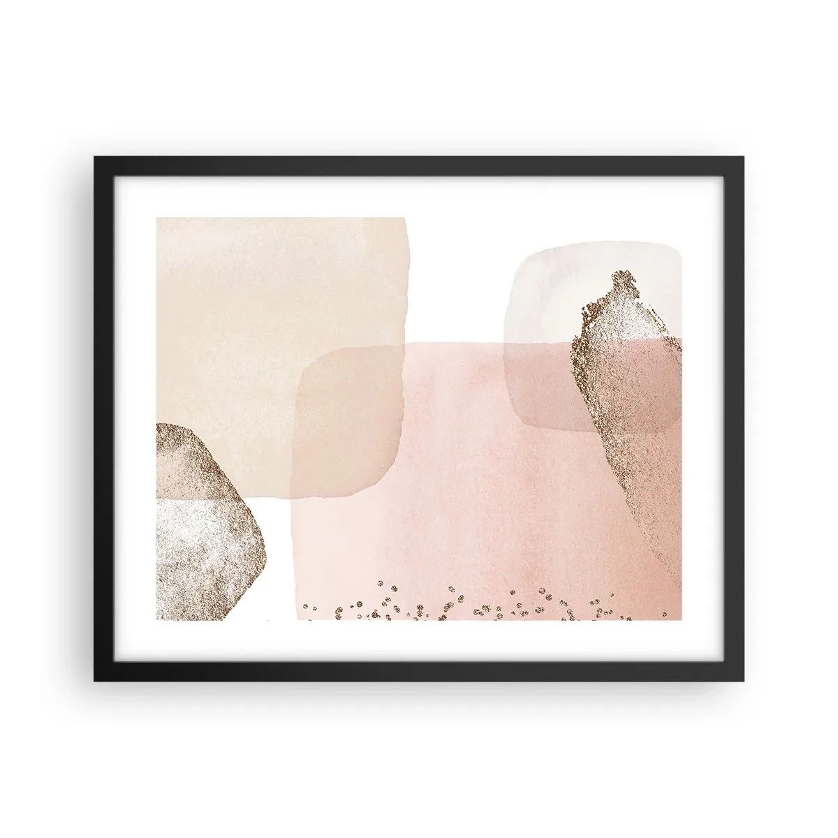 Poster in einem schwarzem Rahmen - Ein Blick durch die Farbe - 50x40 cm