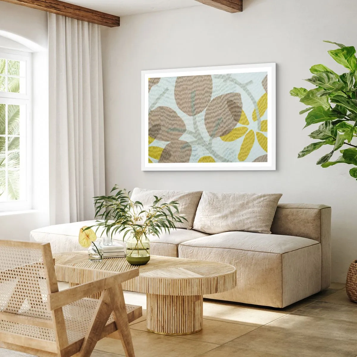 Poster in einem weißen Rahmen - Komposition in voller Sonne - 50x40 cm