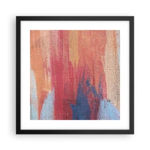 Poster in einem schwarzem Rahmen - Renne den Regenbogen hinunter - 40x40 cm