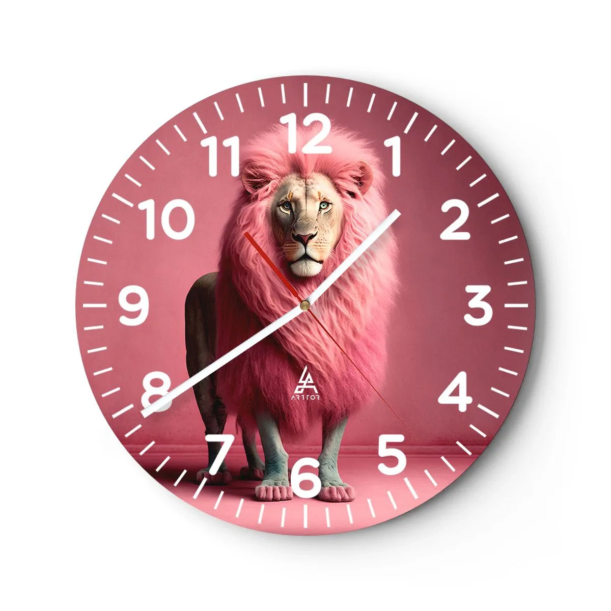 Wanduhr - Glasuhr - Und du hast keine Angst mehr - 30x30 cm