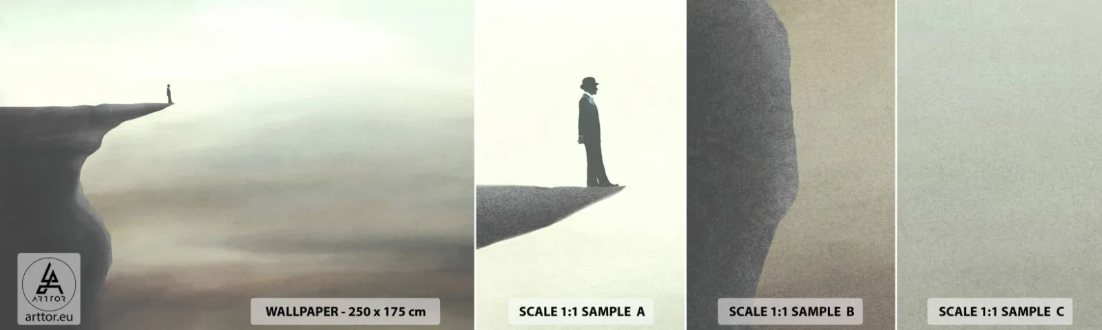 Fototapetenmuster Standard Eco - Nach oben, natürlich! - Cliff, Natur, Tourist - 100x30 cm