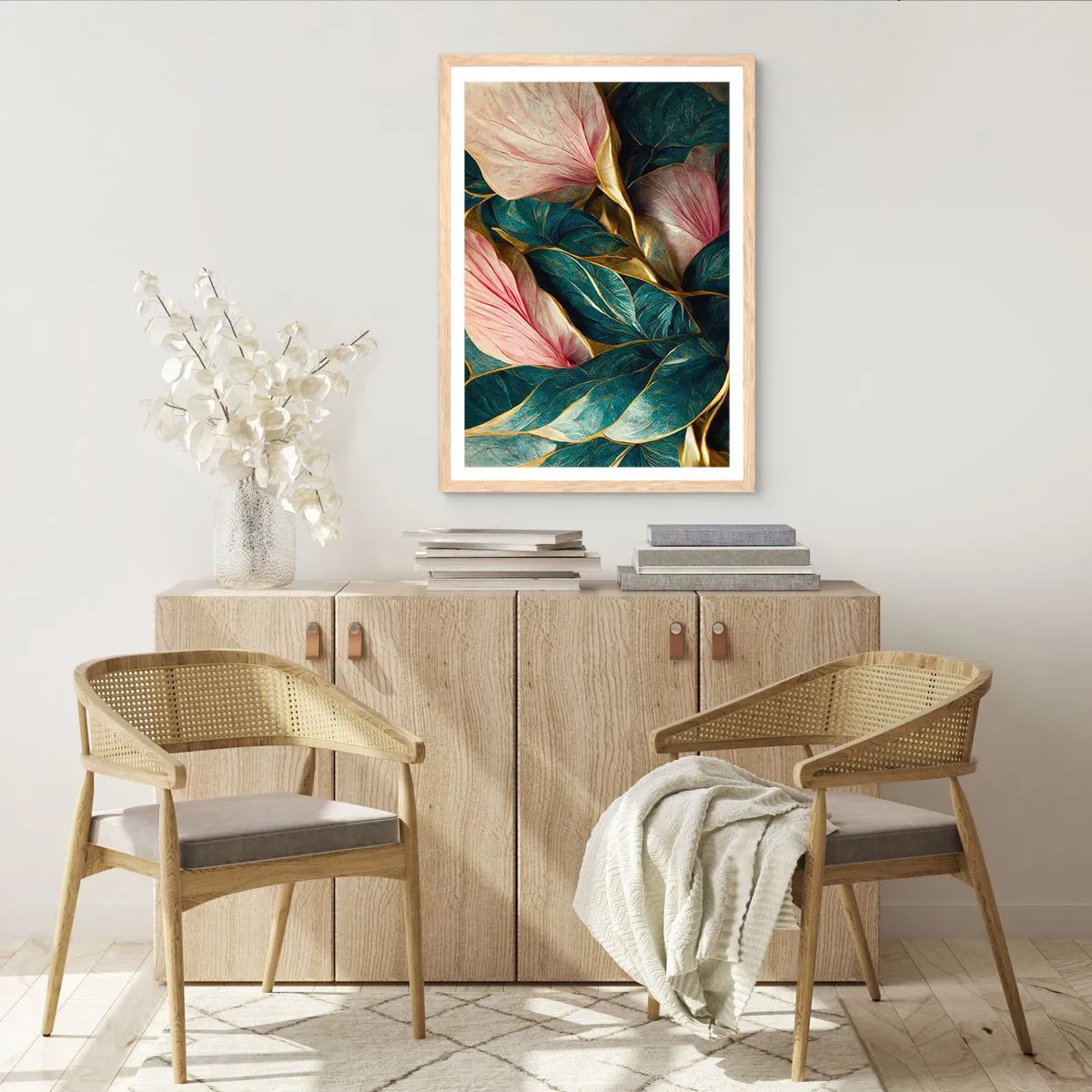 Poster in einem Rahmen aus heller Eiche - Natürliche Eleganz und Stil - 30x40 cm