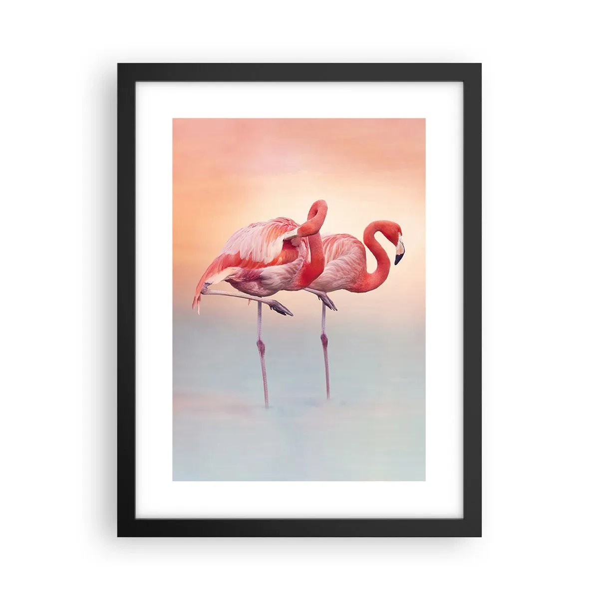 Poster in einem schwarzem Rahmen - Die Farbe der untergehenden Sonne - 30x40 cm