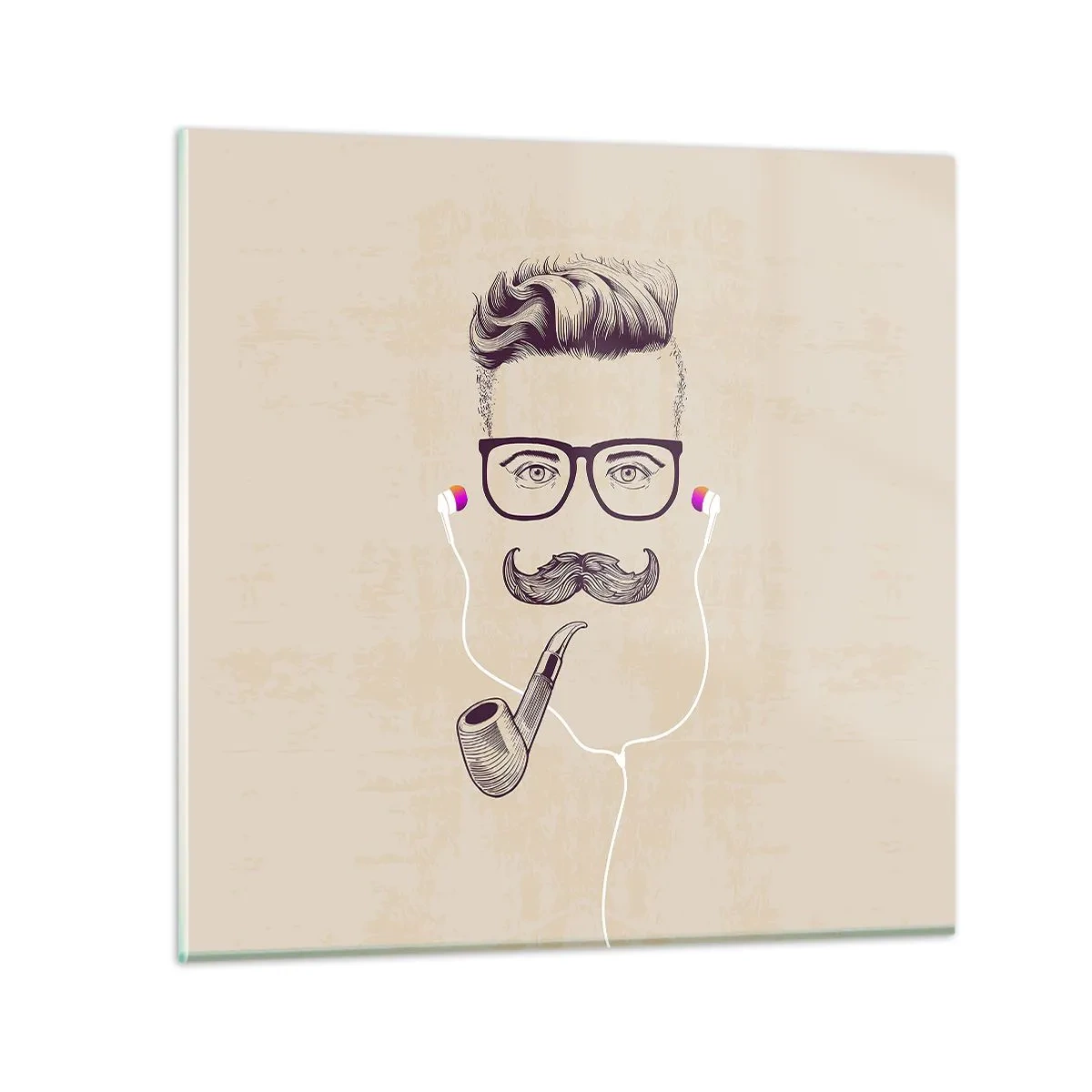 Glasbild - Bild auf glas - Ein echter Mann? - 60x60 cm
