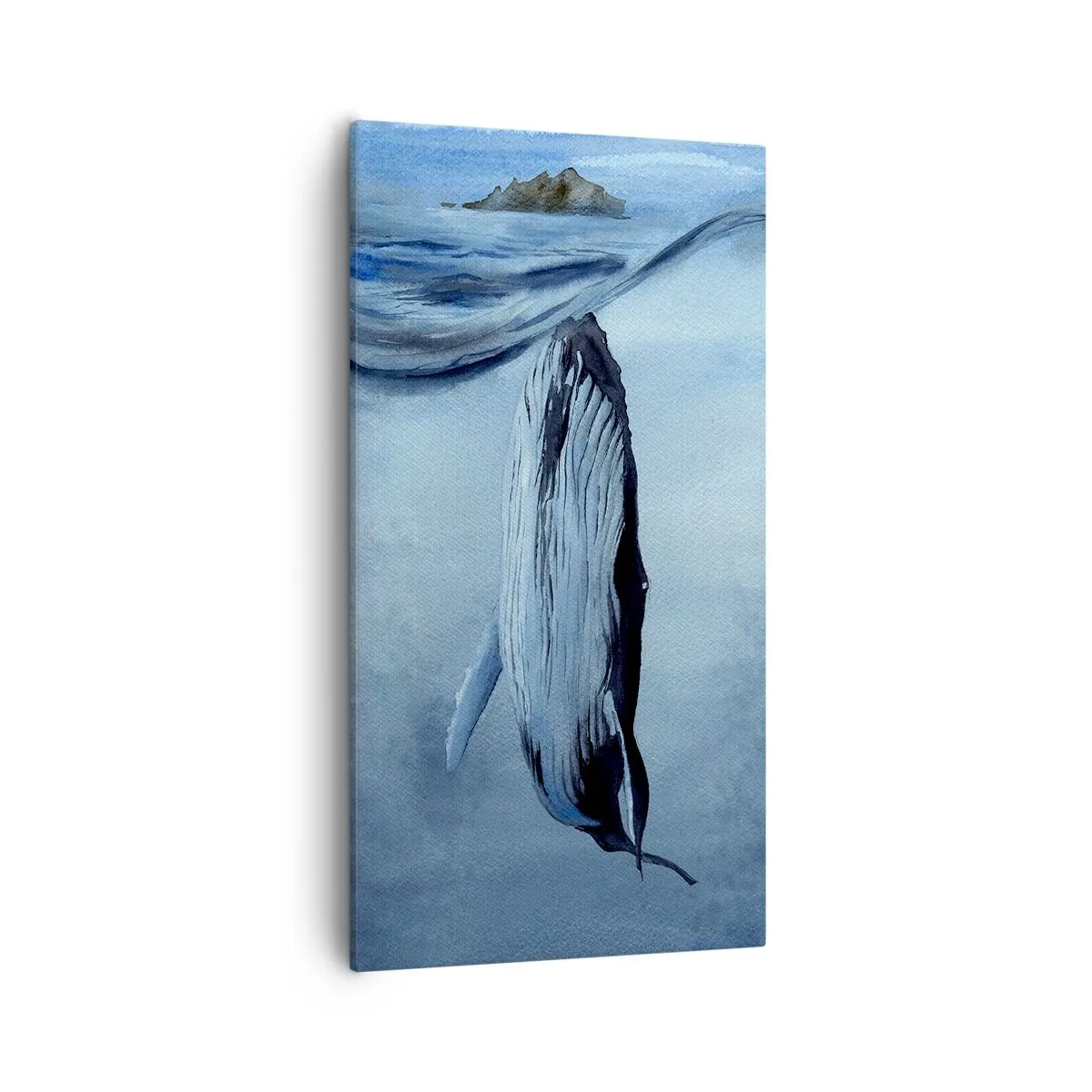 Bild auf Leinwand - Leinwandbild - Zwei Nordwelten - 55x100 cm