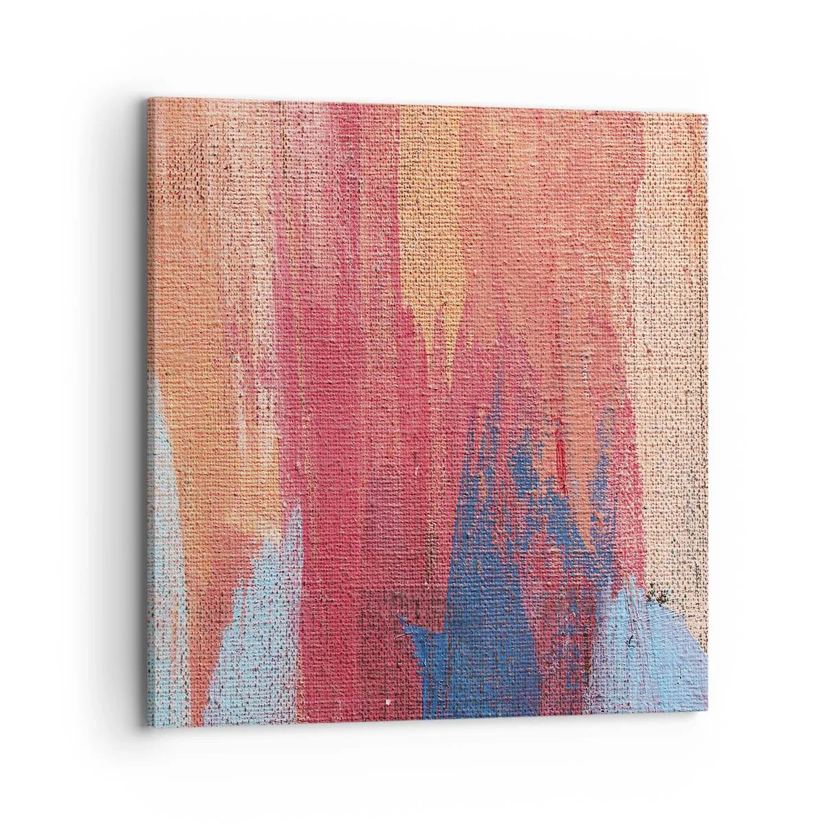 Bild auf Leinwand - Leinwandbild - Renne den Regenbogen hinunter - 70x70 cm
