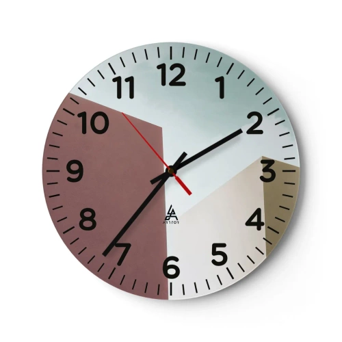 Wanduhr - Glasuhr - Geometrie des sonnigen Sommers - 30x30 cm