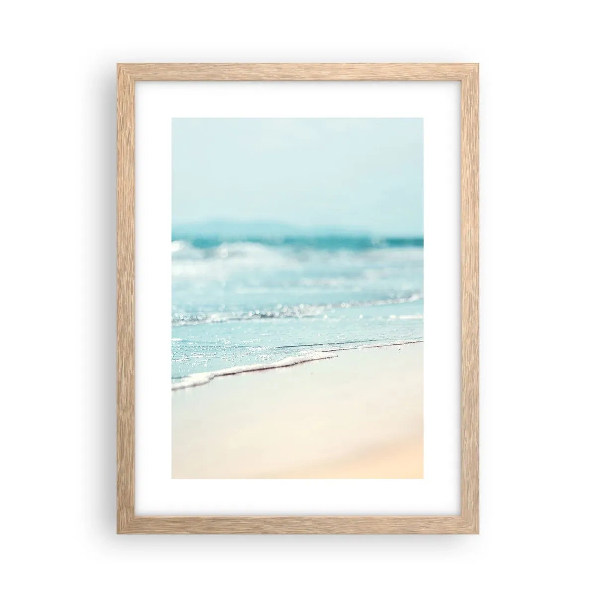 Poster in einem Rahmen aus heller Eiche - Hitze und Lärm - 30x40 cm