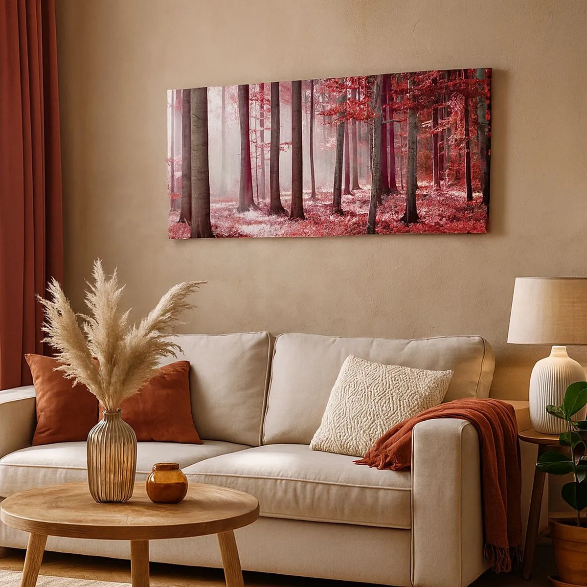 Bild auf Leinwand - Leinwandbild - Rot ist genauso schön - 100x40 cm