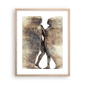 Poster in einem Rahmen aus heller Eiche - Sie erhoben sich aus dem Staub, um zu lieben - 40x50 cm