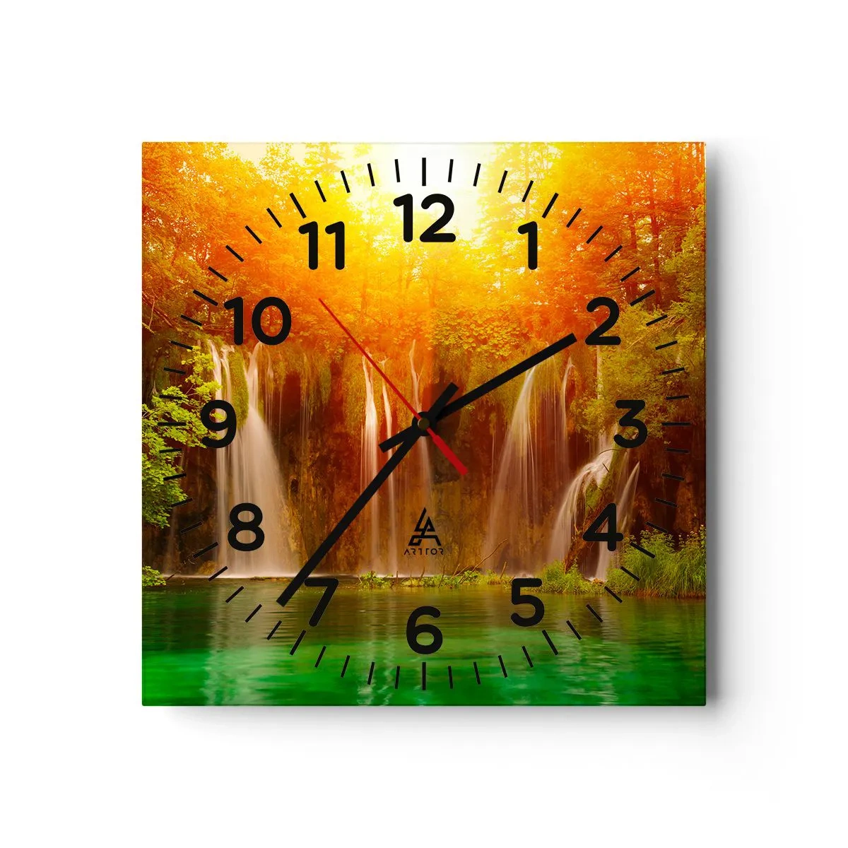 Wanduhr - Glasuhr - In der Sonne und im Schatten - 30x30 cm