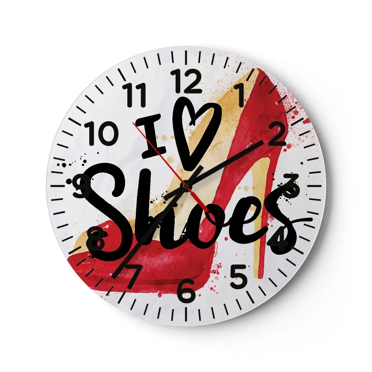 Wanduhr - Glasuhr - Liebe hat viele Namen - 40x40 cm