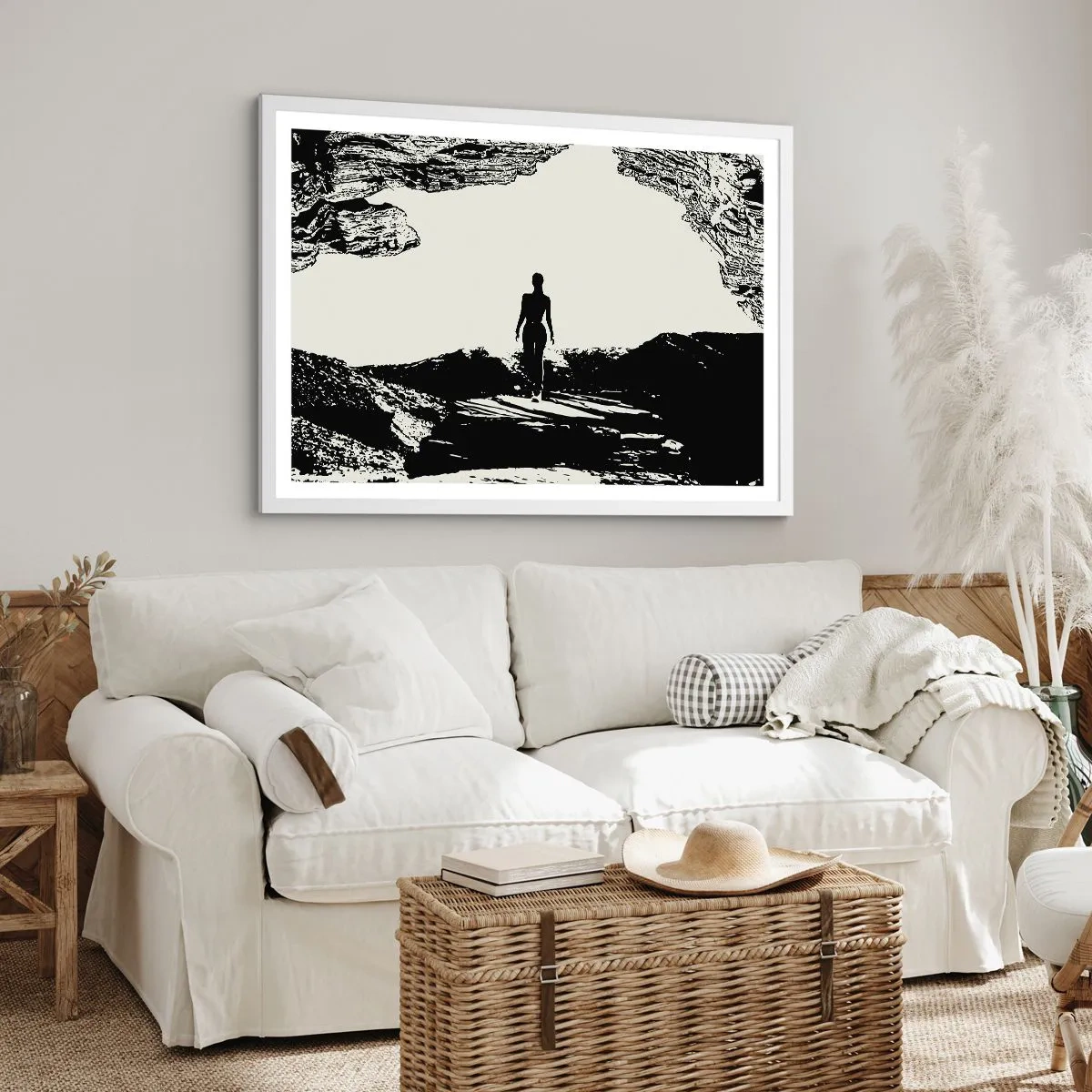 Poster in einem weißen Rahmen - Neuer Blick - 50x40 cm