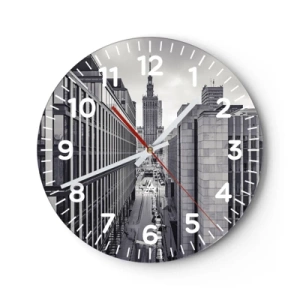 Wanduhr - Glasuhr - Warschauer Tal - 40x40 cm