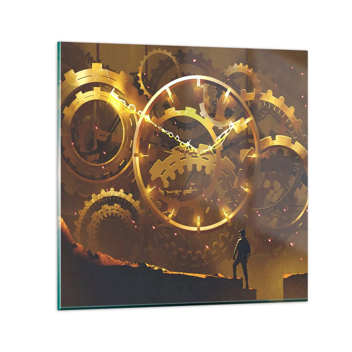 Glasbild - Bild auf glas - An der Quelle der Zeit - 30x30 cm