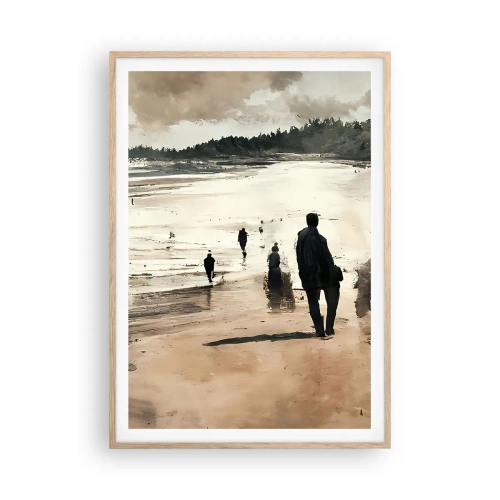 Poster in einem Rahmen aus heller Eiche - Einberufen - 70x100 cm