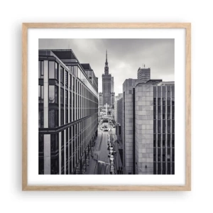 Poster in einem Rahmen aus heller Eiche - Warschauer Tal - 50x50 cm