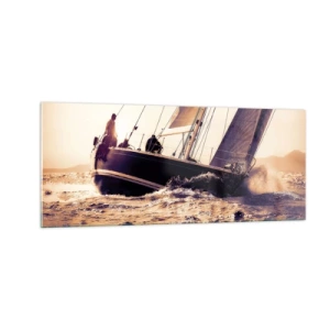 Glasbild - Bild auf glas - Segle, Seemann - 100x40 cm