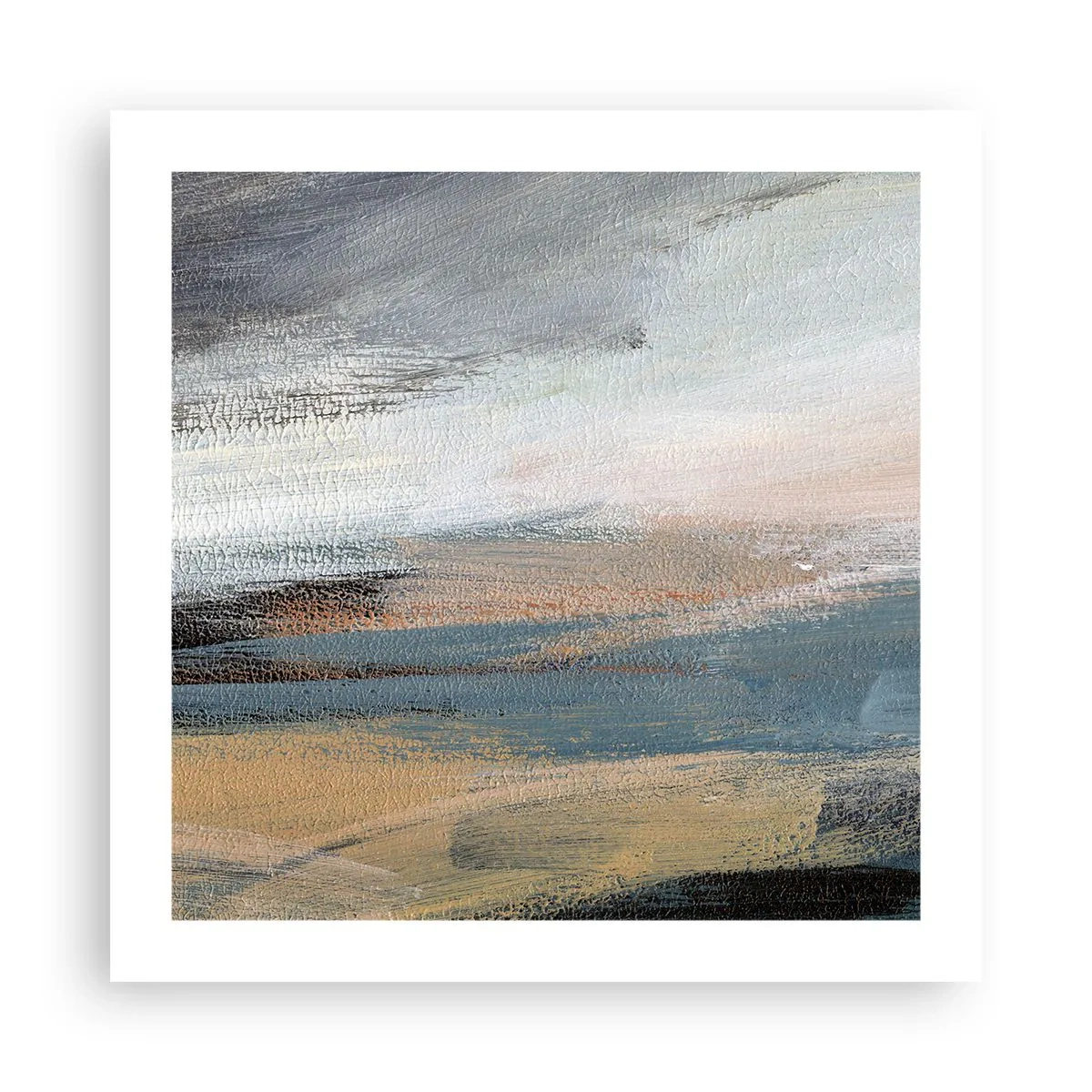 Poster - Abstraktion: nördliche Landschaft - 50x50 cm