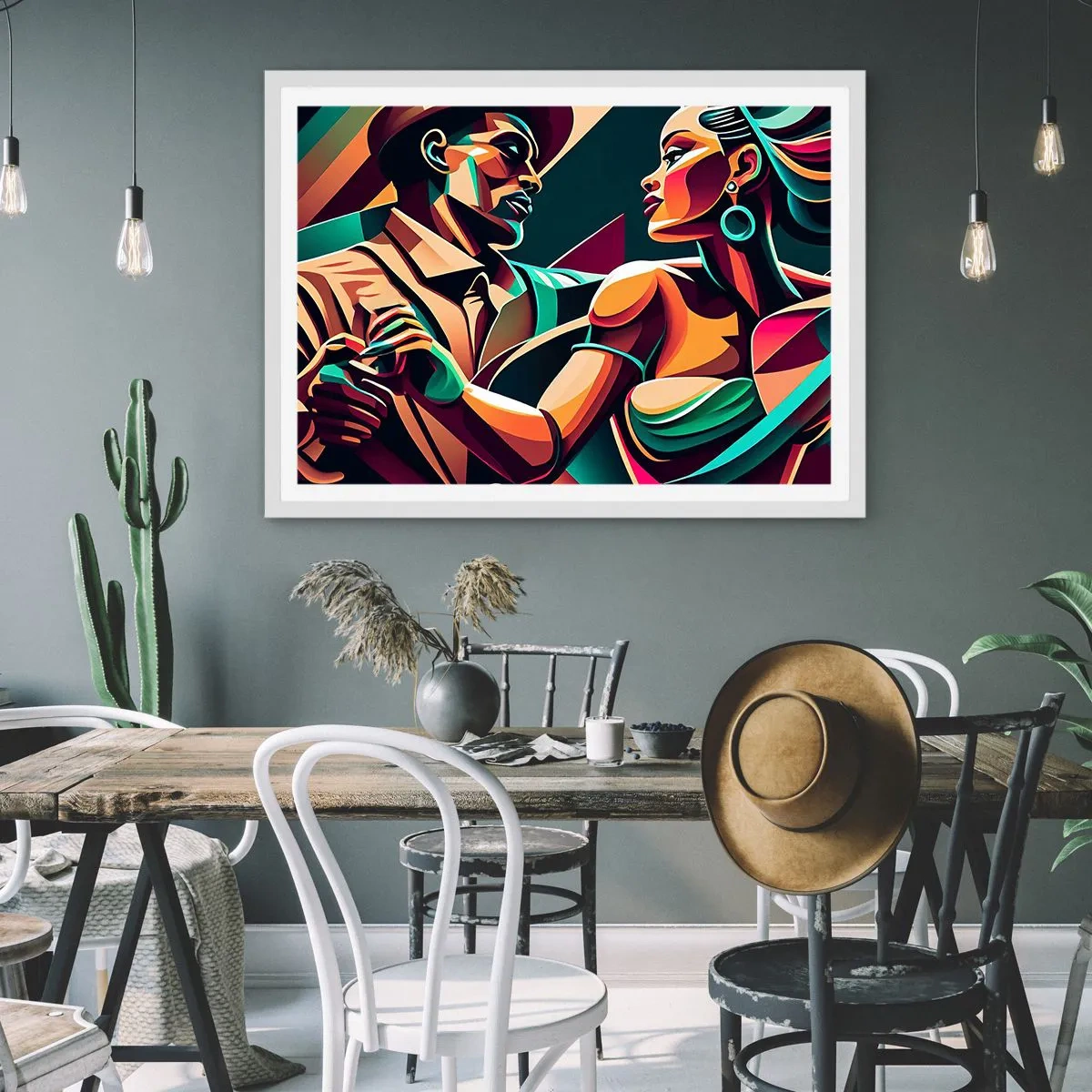 Poster in einem weißen Rahmen - Im Rhythmus des Herzens - 91x61 cm