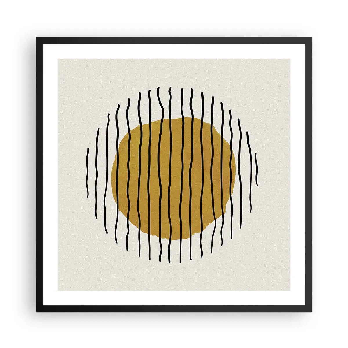 Poster in einem schwarzem Rahmen - Abstraktion, die vor Hitze zittert - 60x60 cm