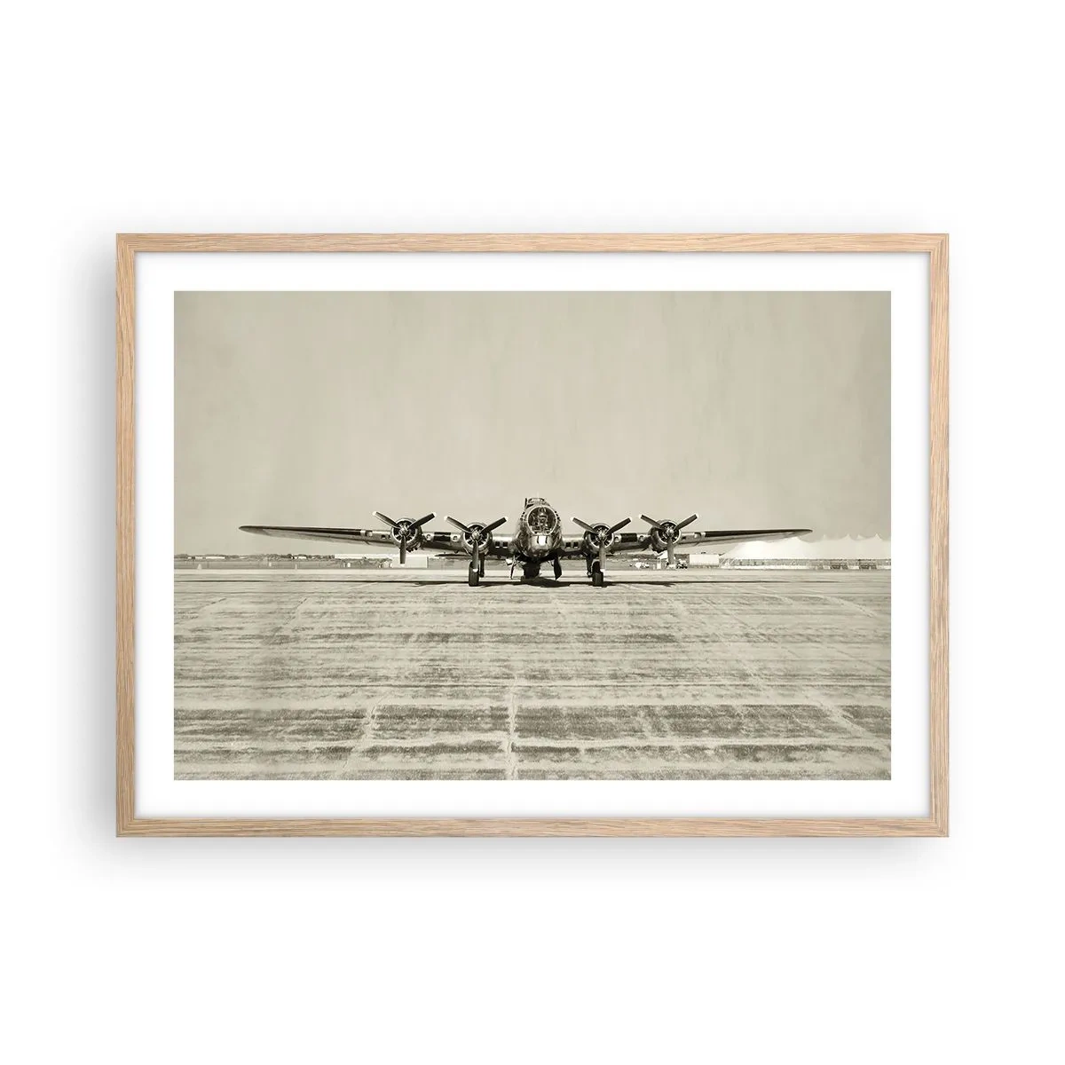 Poster in einem Rahmen aus heller Eiche - Wie immer bereit - 70x50 cm