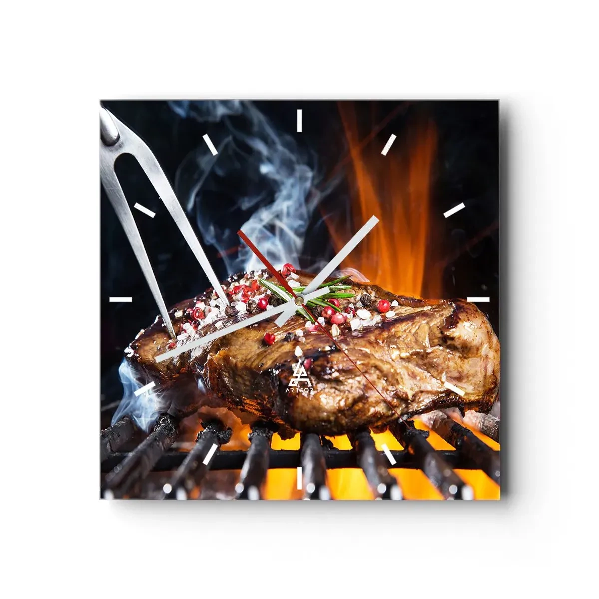 Wanduhr - Glasuhr - Saftig und duftend - 40x40 cm