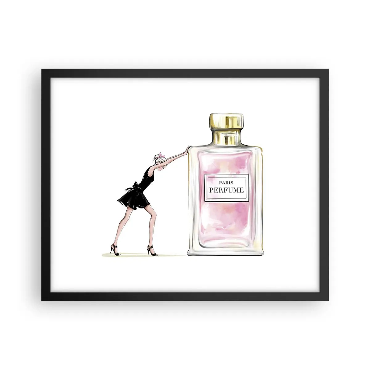 Poster in einem schwarzem Rahmen - Essenz der Weiblichkeit - 50x40 cm