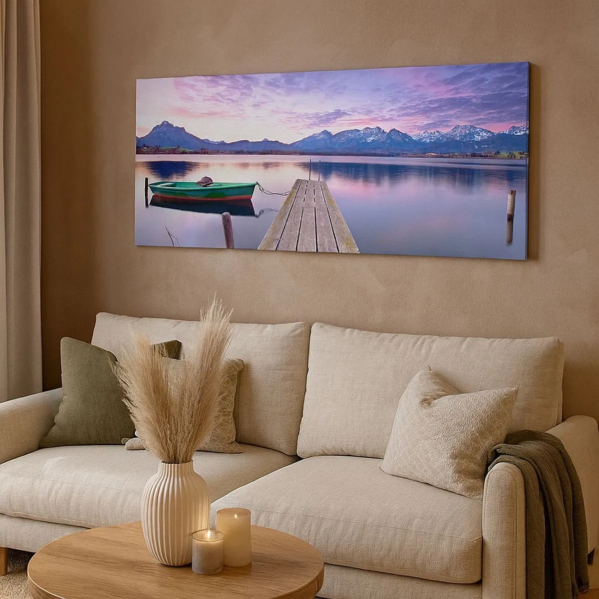 Bild auf Leinwand - Leinwandbild - Freundliche Stille - 100x40 cm