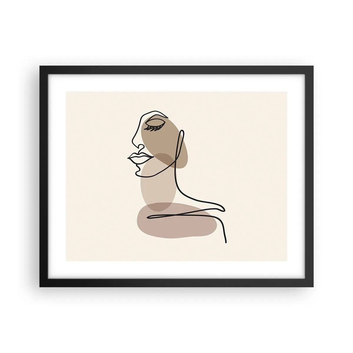 Poster in einem schwarzem Rahmen - Eine gewisse Linie der Schönheit - 50x40 cm