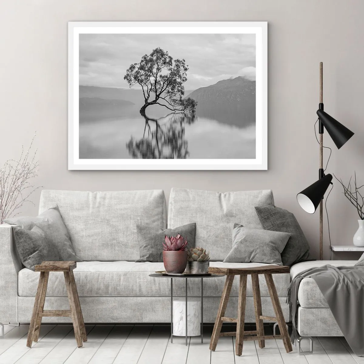 Poster in einem weißen Rahmen - Es gibt so ein Land - 50x40 cm