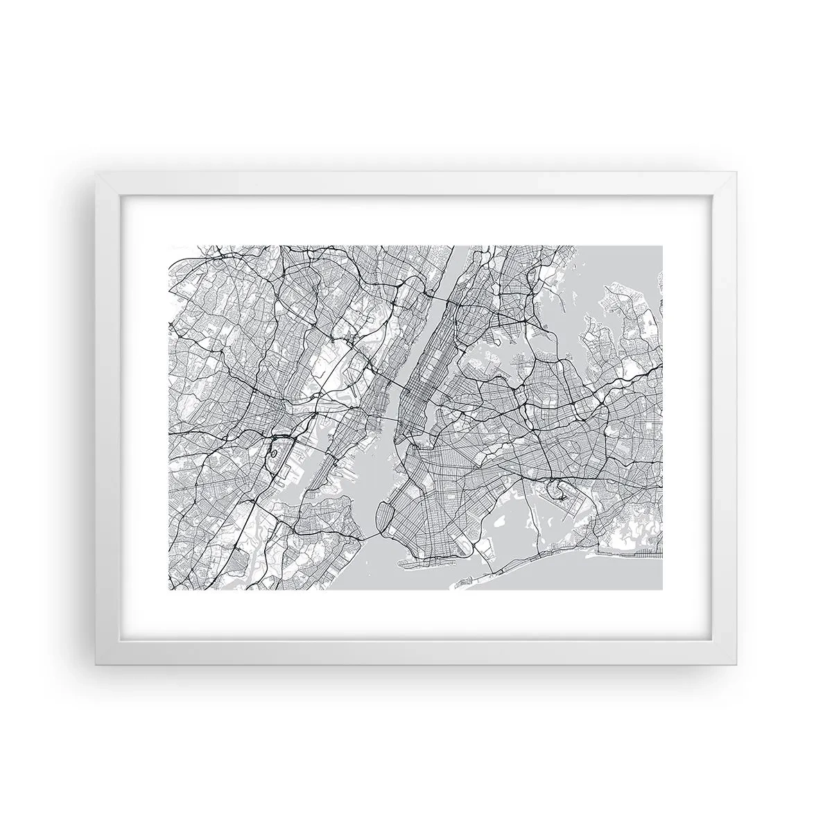 Poster in einem weißen Rahmen - Die Anatomie einer Metropole - 40x30 cm