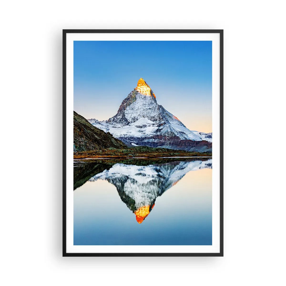 Poster in einem schwarzem Rahmen - Zwei Welten - 70x100 cm