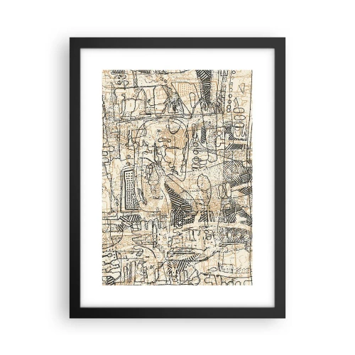 Poster in einem schwarzem Rahmen - Es wartet darauf, entschlüsselt zu werden - 30x40 cm
