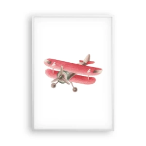 Poster in einem weißen Rahmen - Bereit für Höhenflüge - 70x100 cm