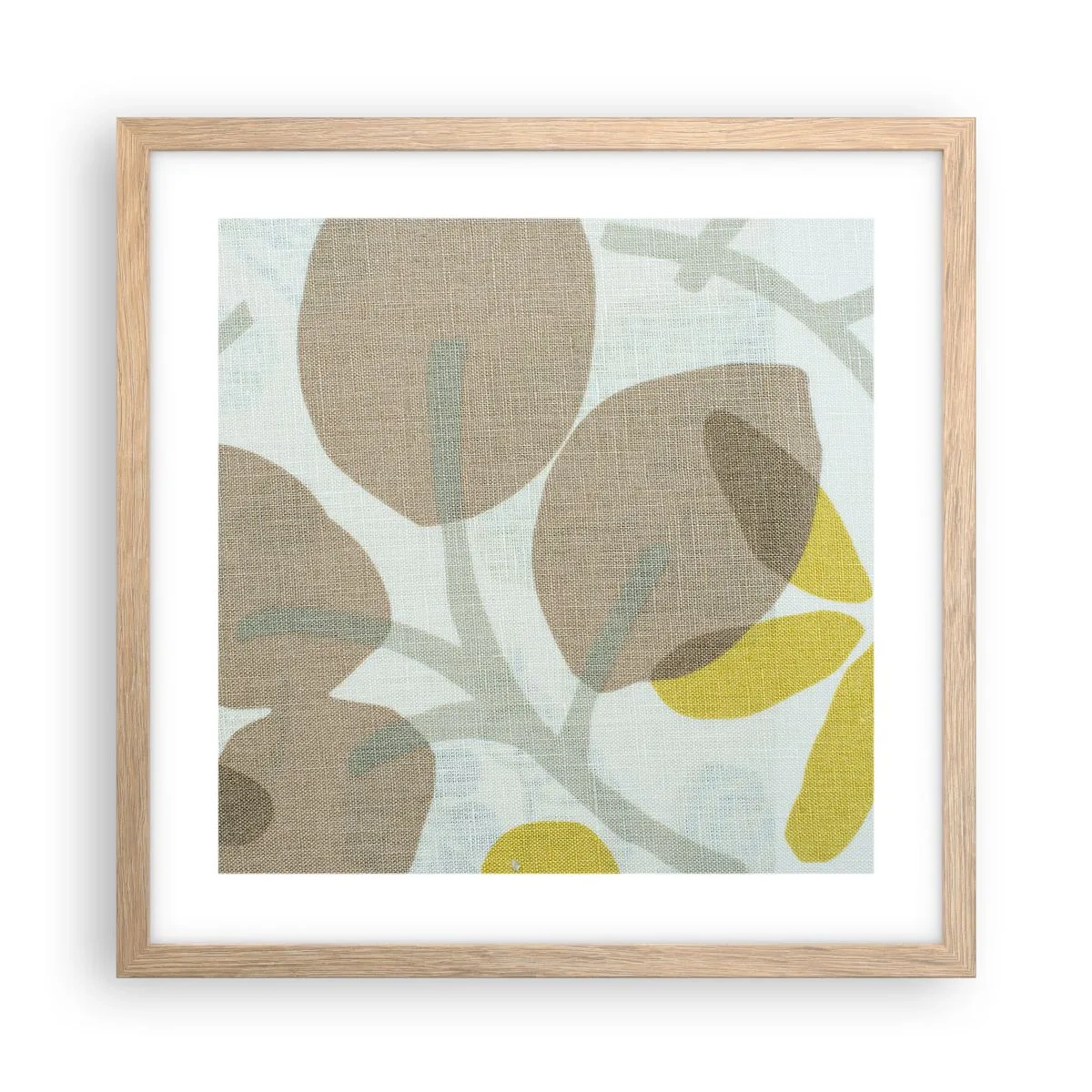 Poster in einem Rahmen aus heller Eiche - Komposition in voller Sonne - 40x40 cm