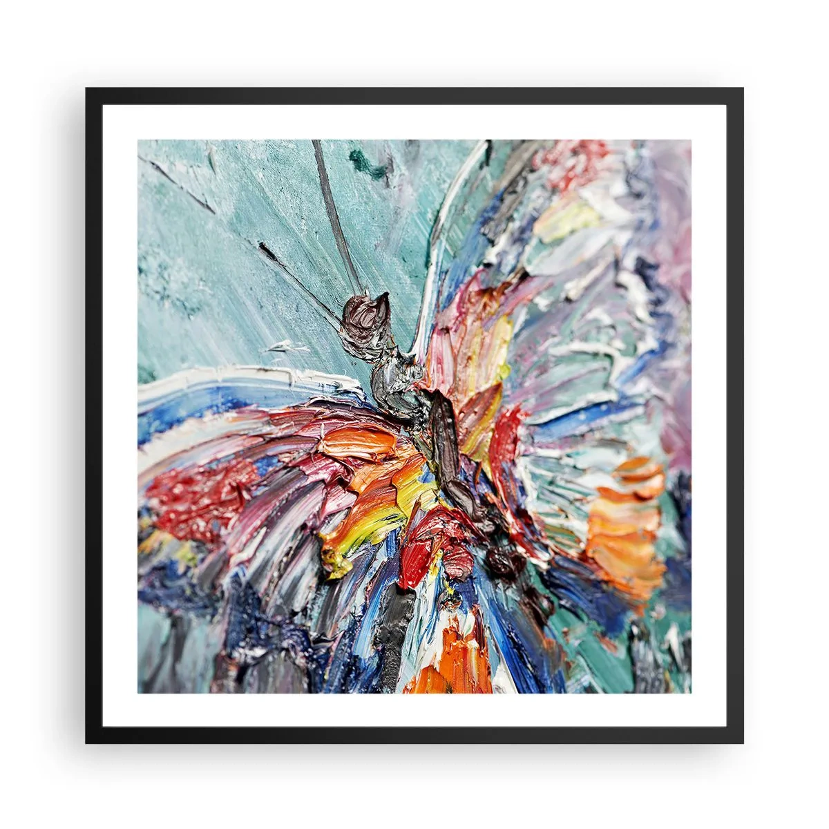 Poster in einem schwarzem Rahmen - Von der Natur gemalt - 60x60 cm