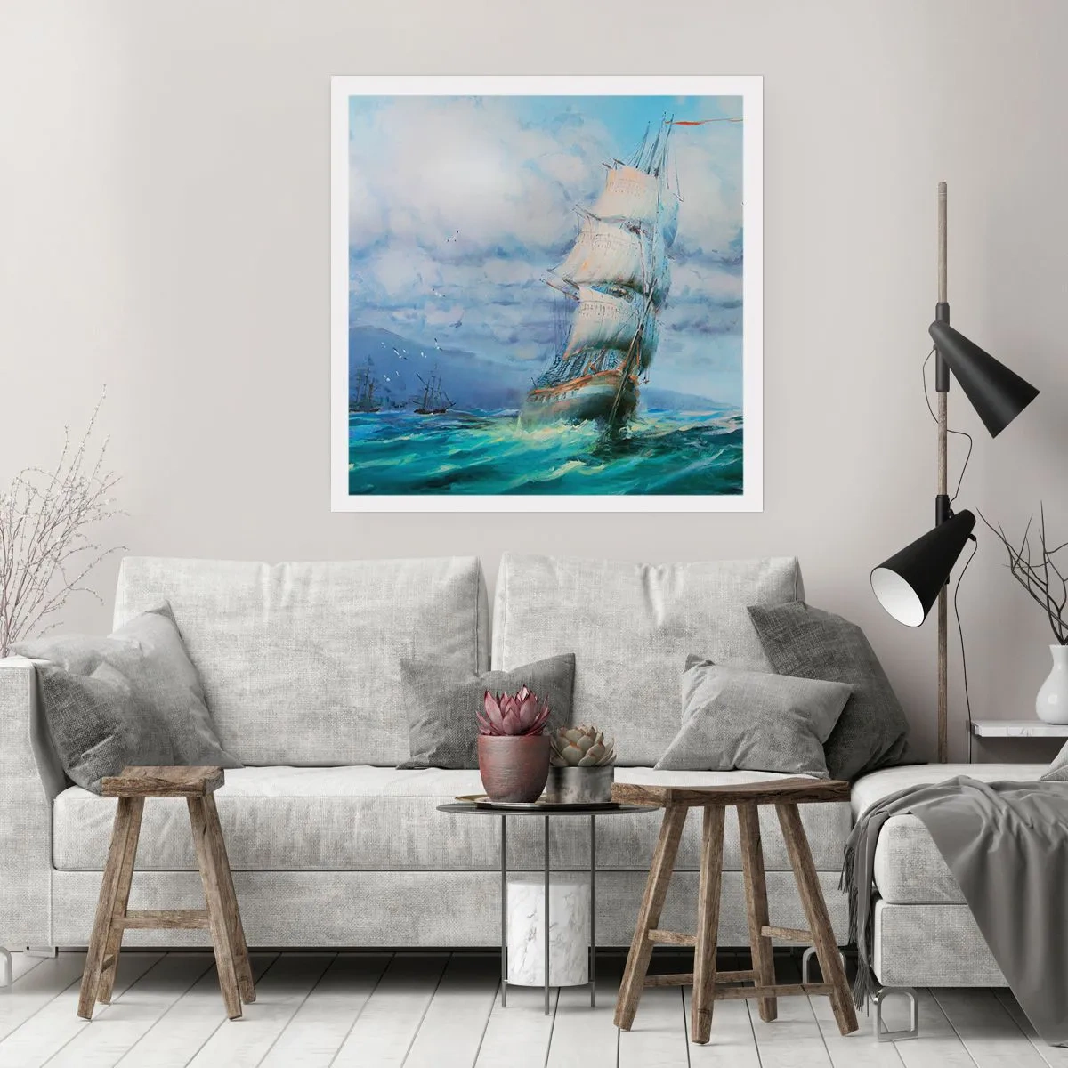 Poster - Guter Wind - 40x40 cm