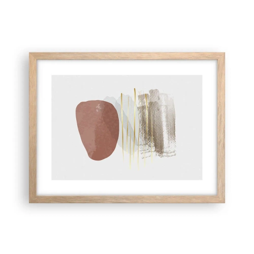 Poster in einem Rahmen aus heller Eiche - Abstrakte Kolonnade - 40x30 cm